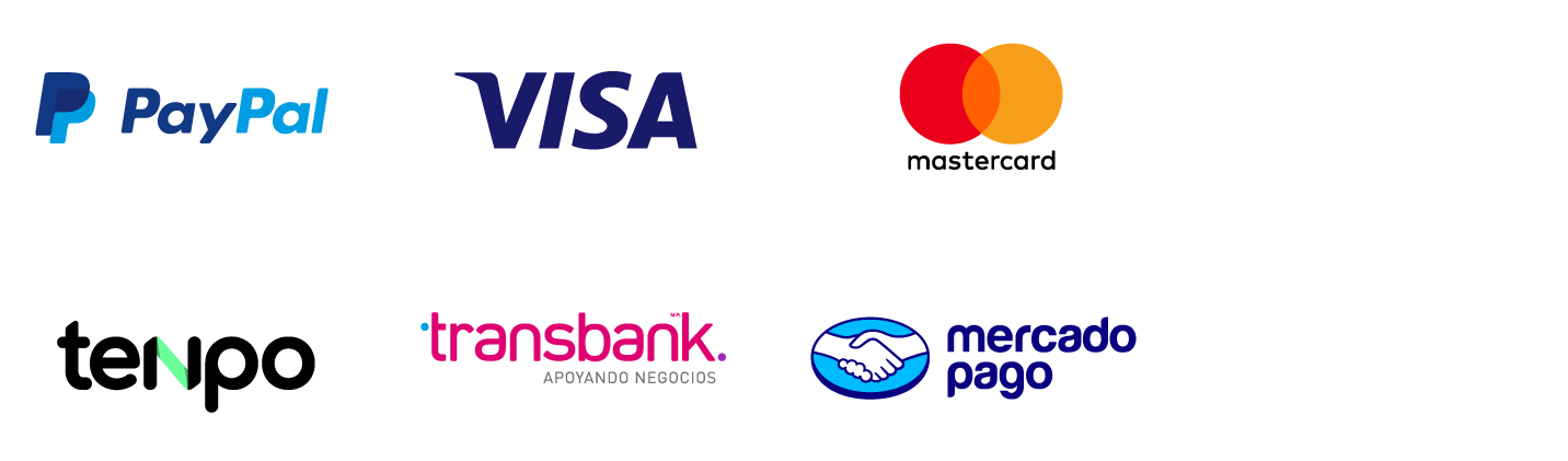 Métodos de Pago - Webpay, Transferencia, Efectivo